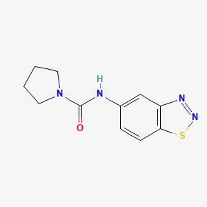 molecular formula C11H12N4OS B5517365 N-(Benzo[d][1,2,3]thiadiazol-5-yl)pyrrolidine-1-carboxamide 