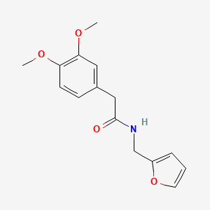 molecular formula C15H17NO4 B5517451 2-(3,4-dimethoxyphenyl)-N-(furan-2-ylmethyl)acetamide 