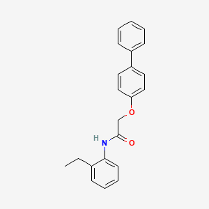 molecular formula C22H21NO2 B5517454 2-([1,1'-biphenyl]-4-yloxy)-N-(2-ethylphenyl)acetamide 