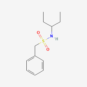 molecular formula C12H19NO2S B5517586 N-(pentan-3-yl)-1-phenylmethanesulfonamide 