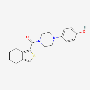 molecular formula C19H22N2O2S B5517711 4-[4-(4,5,6,7-TETRAHYDRO-2-BENZOTHIOPHENE-1-CARBONYL)PIPERAZIN-1-YL]PHENOL 