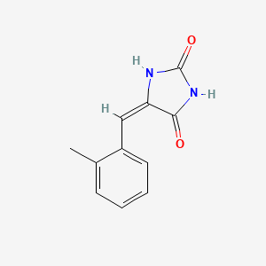 molecular formula C11H10N2O2 B5517811 (5E)-5-[(2-methylphenyl)methylidene]imidazolidine-2,4-dione 