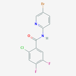 molecular formula C12H6BrClF2N2O B5517944 N-(5-bromopyridin-2-yl)-2-chloro-4,5-difluorobenzamide CAS No. 5926-76-1