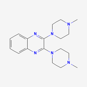 molecular formula C18H26N6 B5518022 2,3-Bis(4-methylpiperazinyl)quinoxaline 
