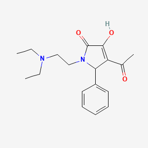 molecular formula C18H24N2O3 B5518045 (2R)-3-acetyl-1-[2-(diethylamino)ethyl]-4-hydroxy-2-phenyl-2H-pyrrol-5-one 