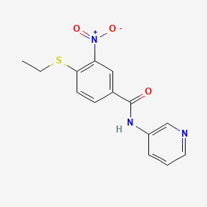 molecular formula C14H13N3O3S B5518080 4-ethylsulfanyl-3-nitro-N-pyridin-3-ylbenzamide 