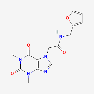 molecular formula C14H15N5O4 B5518098 2-(1,3-dimethyl-2,6-dioxo-2,3,6,7-tetrahydro-1H-purin-7-yl)-N-[(furan-2-yl)methyl]acetamide 