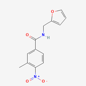molecular formula C13H12N2O4 B5518111 N-(furan-2-ylmethyl)-3-methyl-4-nitrobenzamide 