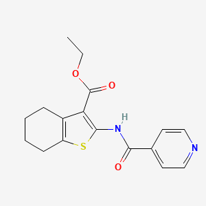 molecular formula C17H18N2O3S B5518114 Ethyl 2-(pyridine-4-carbonylamino)-4,5,6,7-tetrahydro-1-benzothiophene-3-carboxylate 
