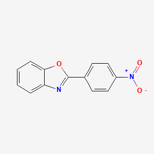 molecular formula C13H8N2O3 B5518138 Benzoxazole, 2-(4-nitrophenyl)- CAS No. 840-58-4