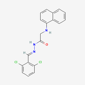 molecular formula C19H15Cl2N3O B5518170 N'-(2,6-Dichlorobenzylidene)-2-(naphthalen-1-ylamino)acetohydrazide 