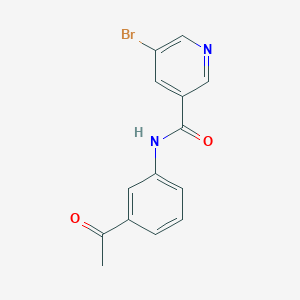 molecular formula C14H11BrN2O2 B5518286 N-(3-acetylphenyl)-5-bromopyridine-3-carboxamide 