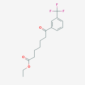 molecular formula C16H19F3O3 B055184 Ethyl 7-oxo-7-(3-trifluoromethylphenyl)heptanoate CAS No. 122115-59-7