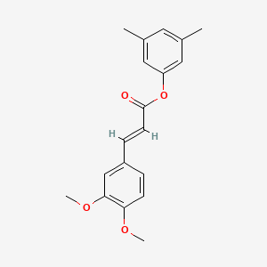 molecular formula C19H20O4 B5518477 3,5-dimethylphenyl (2E)-3-(3,4-dimethoxyphenyl)prop-2-enoate 