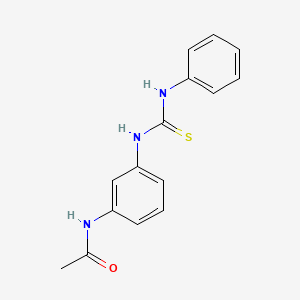 molecular formula C15H15N3OS B5518575 N-[3-(phenylcarbamothioylamino)phenyl]acetamide 