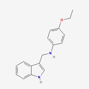 molecular formula C17H18N2O B5518665 N-(4-ethoxyphenyl)-N-(1H-indol-3-ylmethyl)amine 