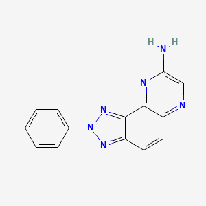 molecular formula C14H10N6 B5518681 2-Phenyltriazolo[4,5-h]quinoxalin-8-amine 