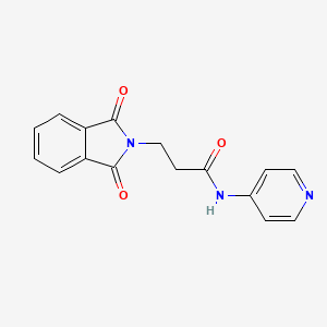 molecular formula C16H13N3O3 B5518875 3-(1,3-dioxo-2,3-dihydro-1H-isoindol-2-yl)-N-(pyridin-4-yl)propanamide 