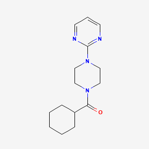 molecular formula C15H22N4O B5519071 CYCLOHEXYL[4-(2-PYRIMIDINYL)PIPERAZINO]METHANONE 