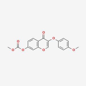 molecular formula C18H14O7 B5519217 [3-(4-Methoxyphenoxy)-4-oxochromen-7-yl] methyl carbonate 