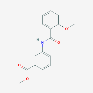 molecular formula C16H15NO4 B5519237 methyl 3-[(2-methoxyphenyl)carbonylamino]benzoate CAS No. 5320-59-2