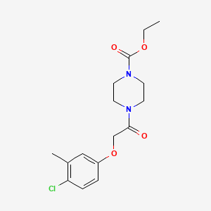 molecular formula C16H21ClN2O4 B5519372 ethyl 4-[2-(4-chloro-3-methylphenoxy)acetyl]piperazine-1-carboxylate 