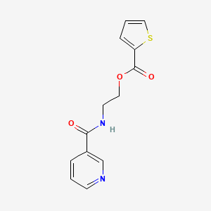 molecular formula C13H12N2O3S B5519388 2-[(Pyridin-3-ylcarbonyl)amino]ethyl thiophene-2-carboxylate 