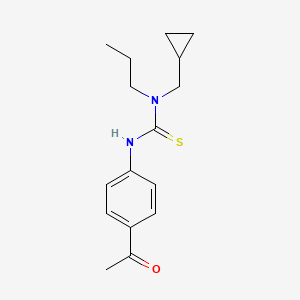 molecular formula C16H22N2OS B5519439 N'-(4-ACETYLPHENYL)-N-CYCLOPROPYLMETHYL-N-PROPYLTHIOUREA 