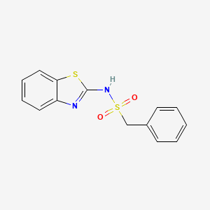molecular formula C14H12N2O2S2 B5519482 N-(1,3-benzothiazol-2-yl)-1-phenylmethanesulfonamide 