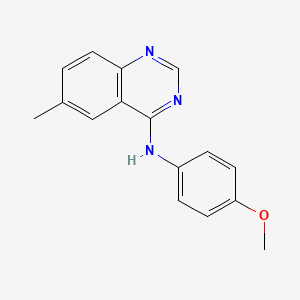 molecular formula C16H15N3O B5519496 N-(4-methoxyphenyl)-6-methylquinazolin-4-amine 
