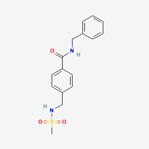 molecular formula C16H18N2O3S B5519559 N-benzyl-4-(methanesulfonamidomethyl)benzamide 