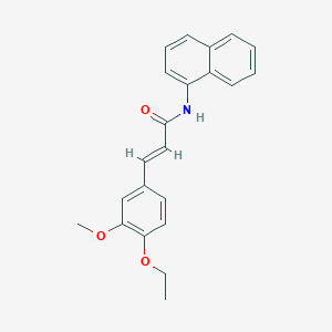 molecular formula C22H21NO3 B5519583 (2E)-3-(4-ethoxy-3-methoxyphenyl)-N-naphthylprop-2-enamide 