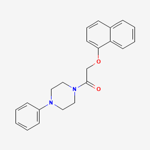 molecular formula C22H22N2O2 B5519623 2-(1-naphthyloxy)-1-(4-phenylpiperazino)-1-ethanone 