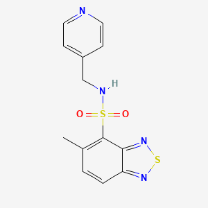 molecular formula C13H12N4O2S2 B5519732 5-METHYL-N-[(PYRIDIN-4-YL)METHYL]-2,1,3-BENZOTHIADIAZOLE-4-SULFONAMIDE 