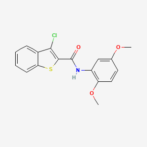 molecular formula C17H14ClNO3S B5519893 3-CHLORO-N~2~-(2,5-DIMETHOXYPHENYL)-1-BENZOTHIOPHENE-2-CARBOXAMIDE 