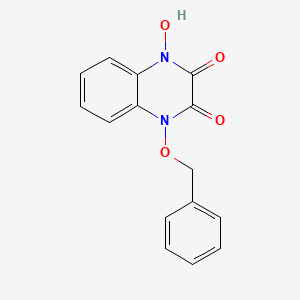 molecular formula C15H12N2O4 B5519908 1-(BENZYLOXY)-4-HYDROXY-1,2,3,4-TETRAHYDROQUINOXALINE-2,3-DIONE 