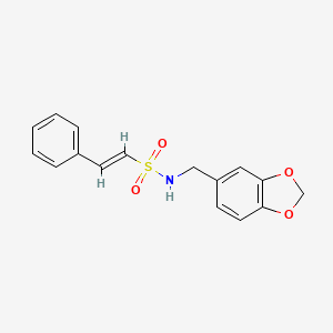molecular formula C16H15NO4S B5520024 (E)-N-(1,3-benzodioxol-5-ylmethyl)-2-phenylethenesulfonamide 