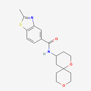 molecular formula C18H22N2O3S B5520029 N-1,9-dioxaspiro[5.5]undec-4-yl-2-methyl-1,3-benzothiazole-5-carboxamide 