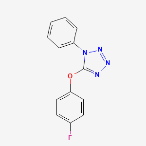 molecular formula C13H9FN4O B5520049 4-FLUOROPHENYL (1-PHENYL-1H-1,2,3,4-TETRAAZOL-5-YL) ETHER 