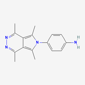 molecular formula C16H18N4 B5520095 4-(1,4,5,7-Tetramethyl-pyrrolo[3,4-d]pyridazin-6-yl)-phenylamine 