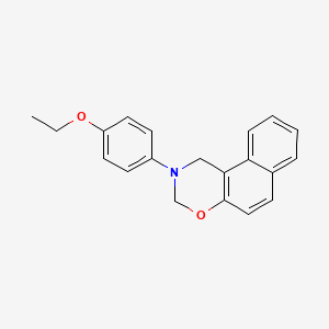 molecular formula C20H19NO2 B5520123 2-(4-ETHOXYPHENYL)-1H,2H,3H-NAPHTHO[1,2-E][1,3]OXAZINE 