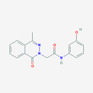 molecular formula C17H15N3O3 B5520193 N-(3-HYDROXYPHENYL)-2-(4-METHYL-1-OXO-12-DIHYDROPHTHALAZIN-2-YL)ACETAMIDE 