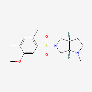 molecular formula C16H24N2O3S B5520397 (3aS,6aS)-5-(5-methoxy-2,4-dimethylphenyl)sulfonyl-1-methyl-2,3,3a,4,6,6a-hexahydropyrrolo[2,3-c]pyrrole 