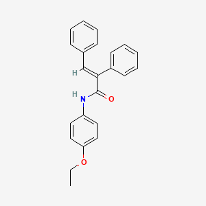 molecular formula C23H21NO2 B5520502 (2E)-N-(4-ethoxyphenyl)-2,3-diphenylprop-2-enamide 