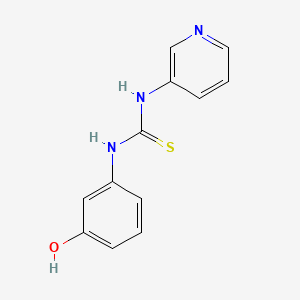 molecular formula C12H11N3OS B5520540 1-(3-Hydroxyphenyl)-3-pyridin-3-ylthiourea 