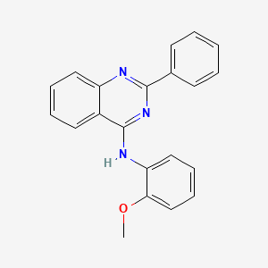 molecular formula C21H17N3O B5520639 N-(2-methoxyphenyl)-2-phenylquinazolin-4-amine 