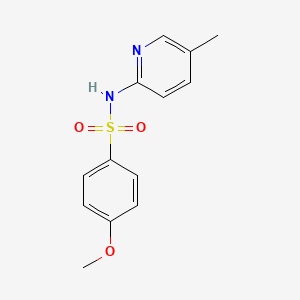 molecular formula C13H14N2O3S B5520663 4-methoxy-N-(5-methylpyridin-2-yl)benzenesulfonamide CAS No. 6001-32-7
