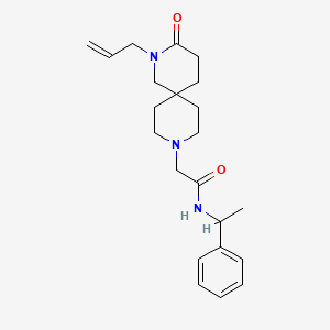 molecular formula C22H31N3O2 B5520782 2-(2-allyl-3-oxo-2,9-diazaspiro[5.5]undec-9-yl)-N-(1-phenylethyl)acetamide 