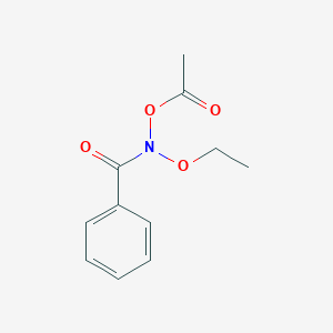 molecular formula C11H13NO4 B055209 Benzamide, N-(acetyloxy)-N-ethoxy- CAS No. 124617-83-0