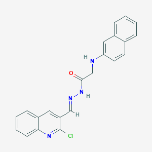 molecular formula C22H17ClN4O B5520925 N'-[(2-chloro-3-quinolinyl)methylene]-2-(2-naphthylamino)acetohydrazide 
